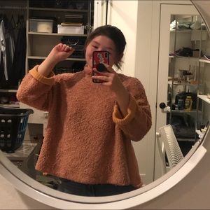 Free People Pink Mock Neck Sweater